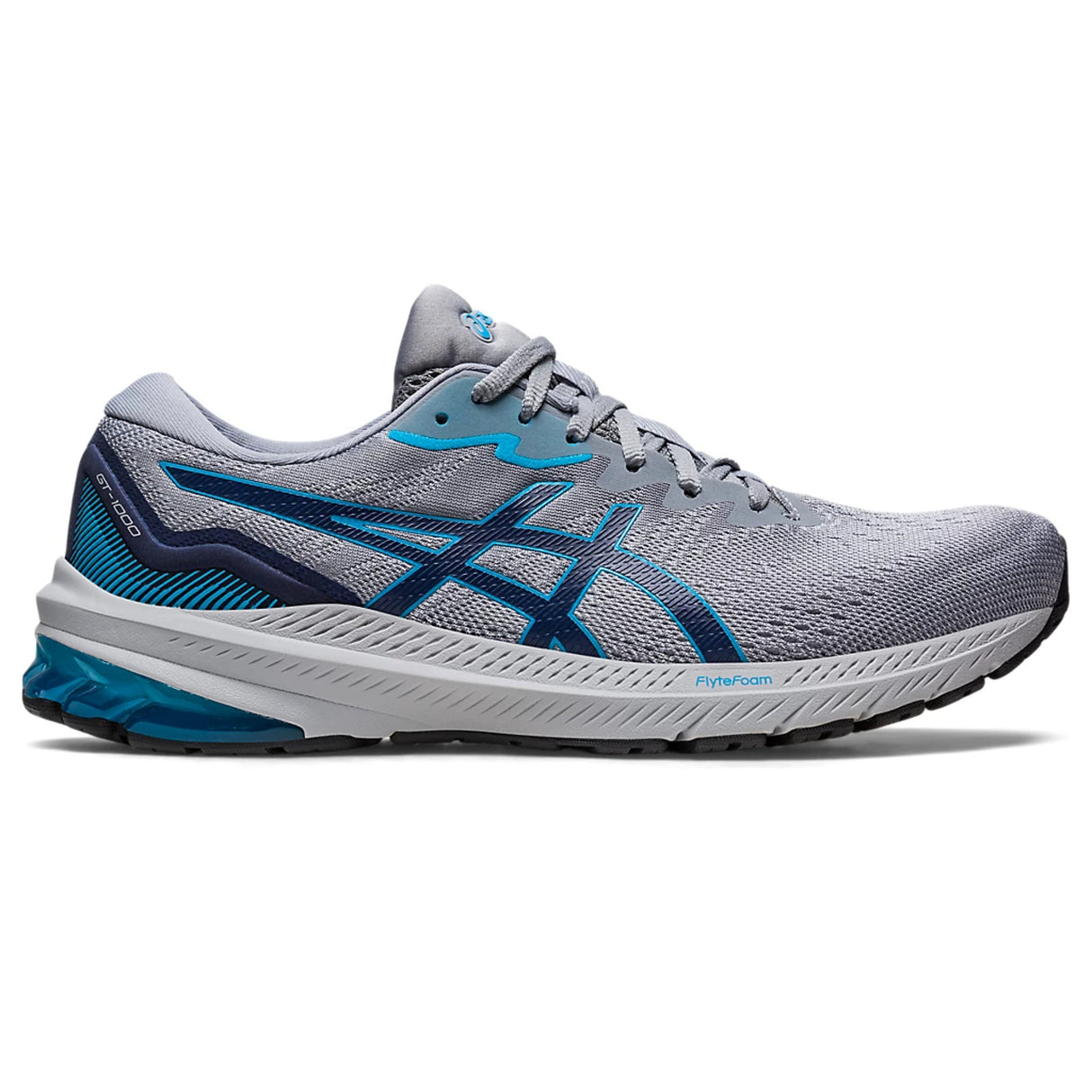 Asics GT-1000 11 Sports Running Shoes Piedmont Grey/Indigo Blue 1011B354