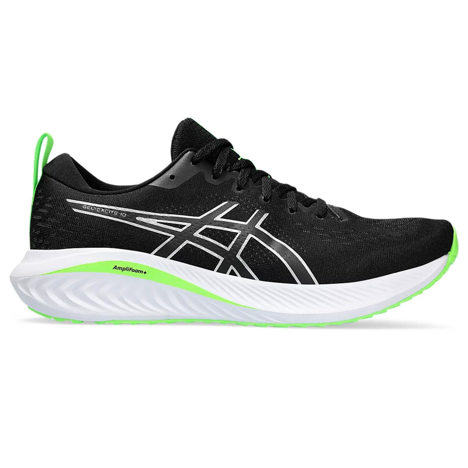 Asics GEL-EXCITE 10 Sports Running Shoes Black/Pure Silver 1011B600 ...