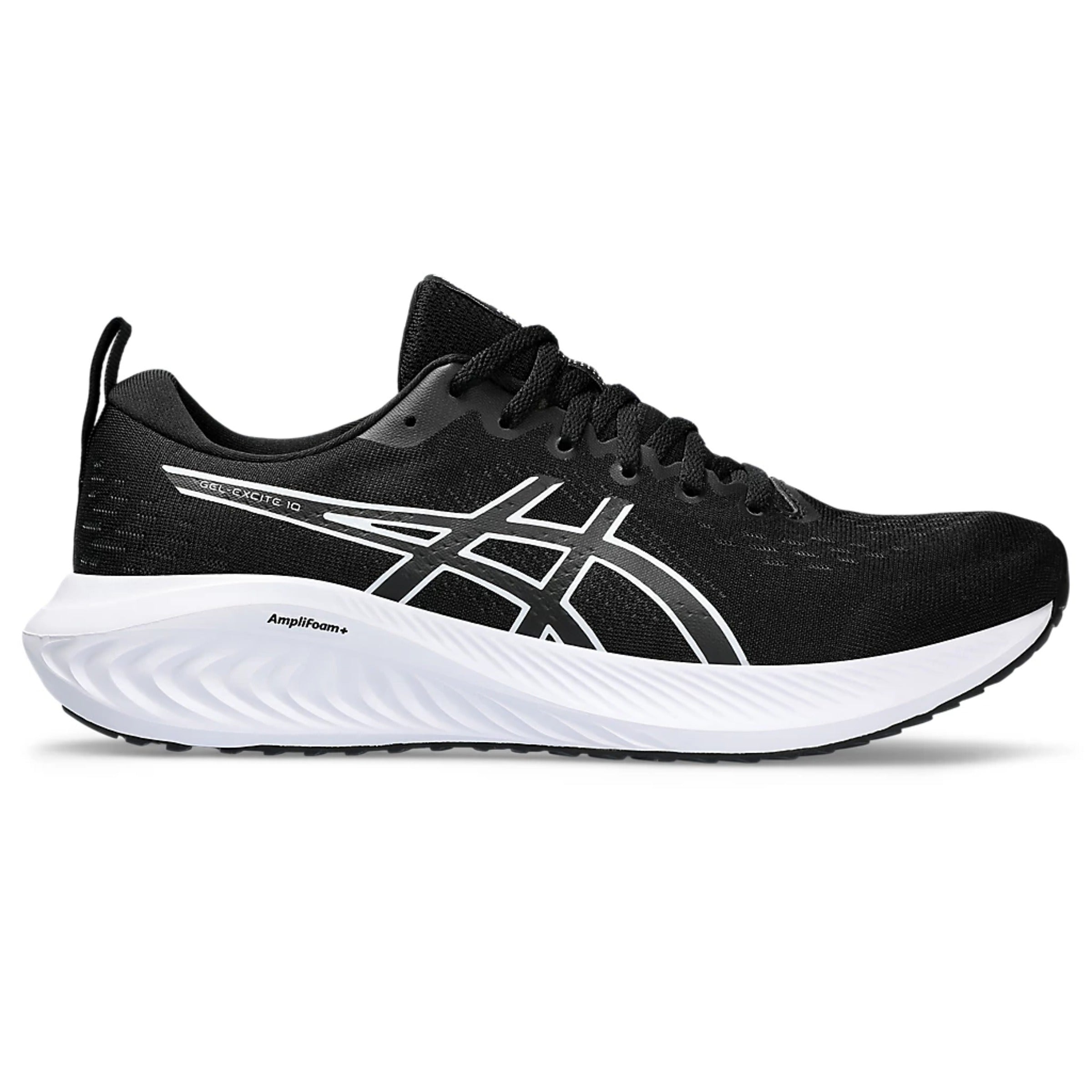 Asics GEL EXCITE 10 Sports Running Shoes Black White 1011B600