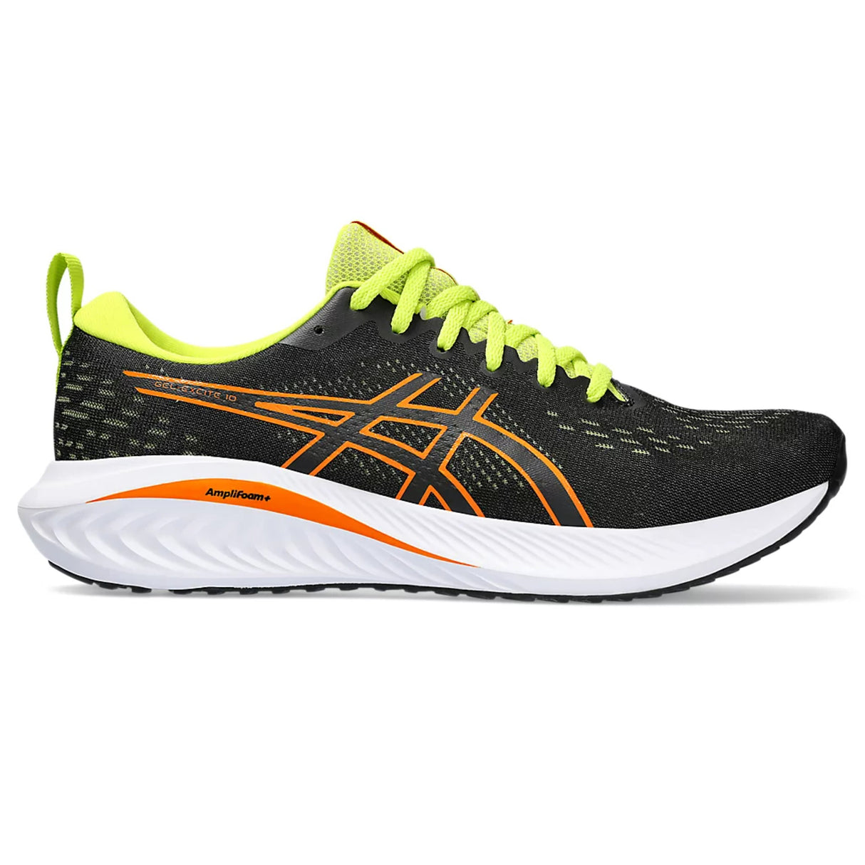 Asics GEL-EXCITE 10 Sports Running Shoes Black/Bright Orange 1011B600