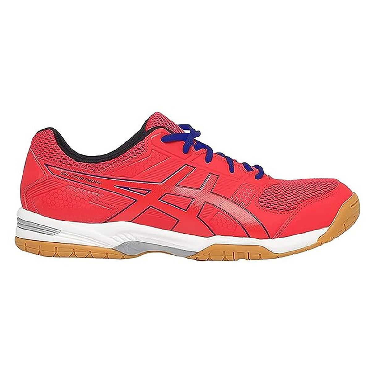 ASICS Gel-Courtmov+ Badminton Shoe Electric Red/Drive Blue Sports Running Shoe