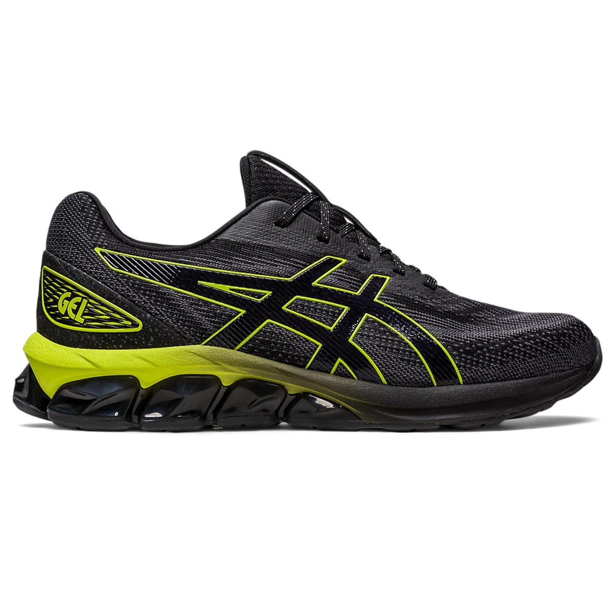 Asics GEL-QUANTUM 180 VII Sports Running Shoes Black/Neon Lime 1201A631