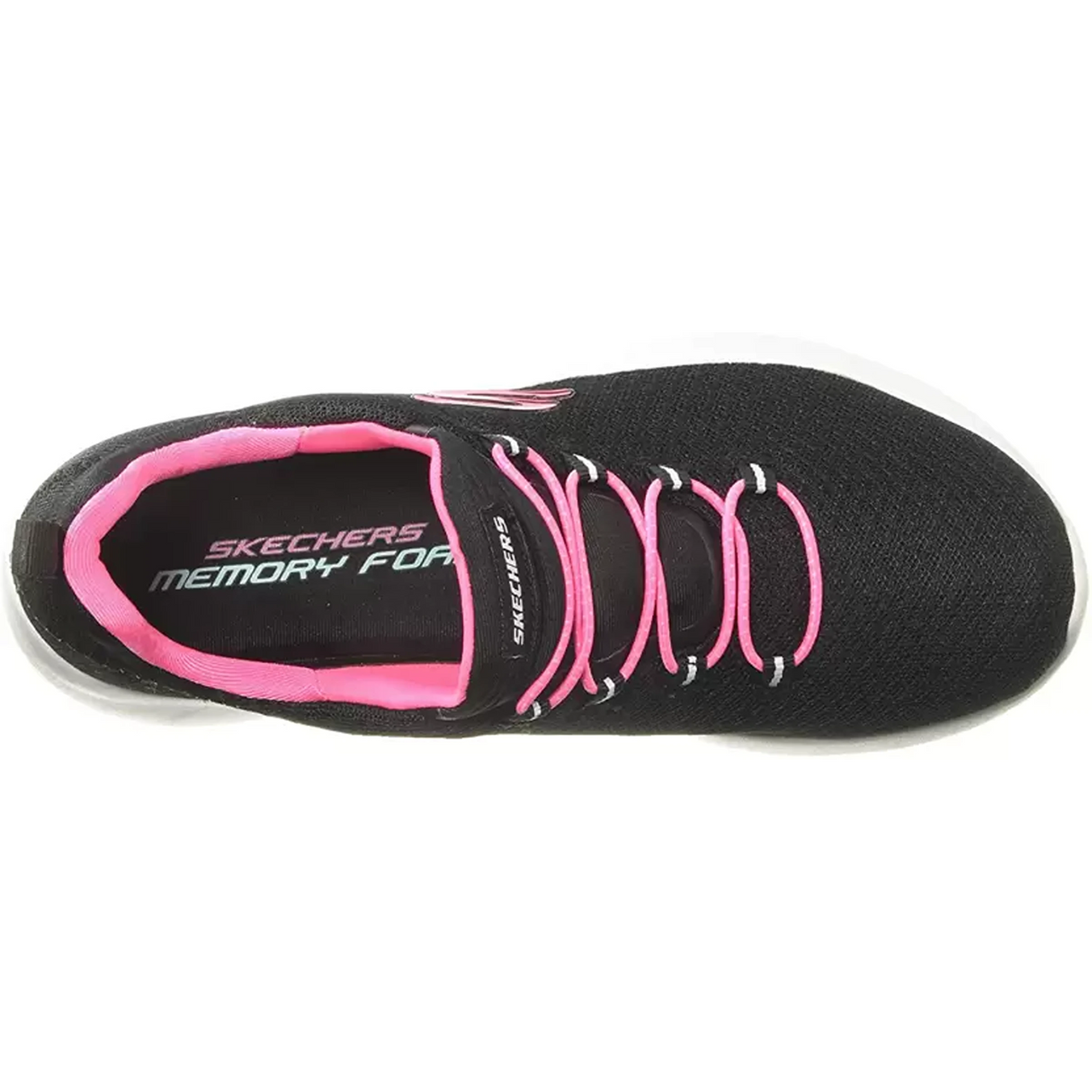 SKECHERS DYNAMIGHT Walking Shoes For Women  (Black, Pink) (12119-BKHP)
