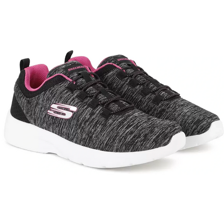SKECHERS DYNAMIGHT 2.0- IN A FLASH Running Shoes For Women  (Black, Grey) (12965-BKHP)