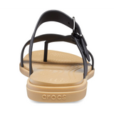 crocs Women's Tulum Post Toe W Black/Tan Fashion Sandal