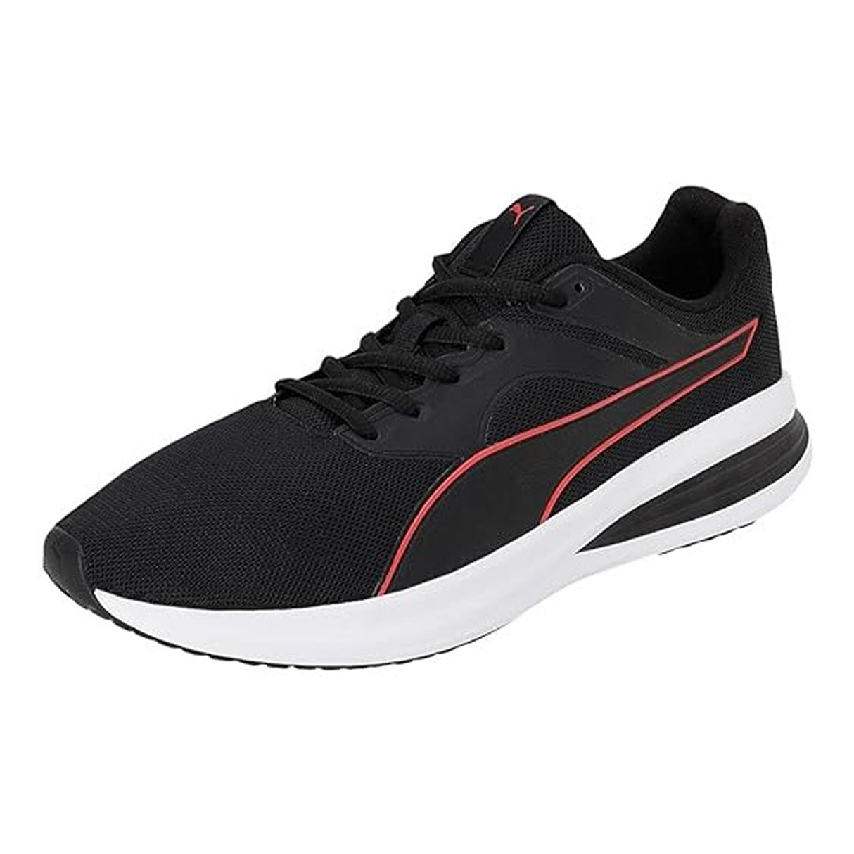 Puma Unisex-Adult Transport Black-High Risk Red Walking Shoe (37702803)