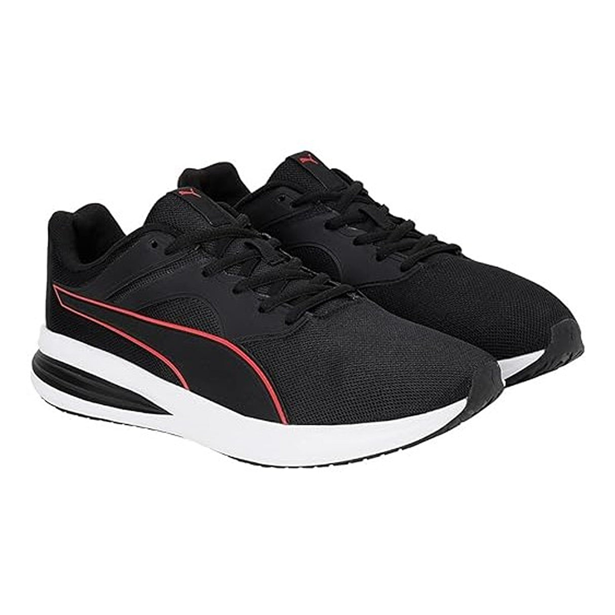 Puma Men's Transport Black-High Risk Red Walking Shoe (37702803)