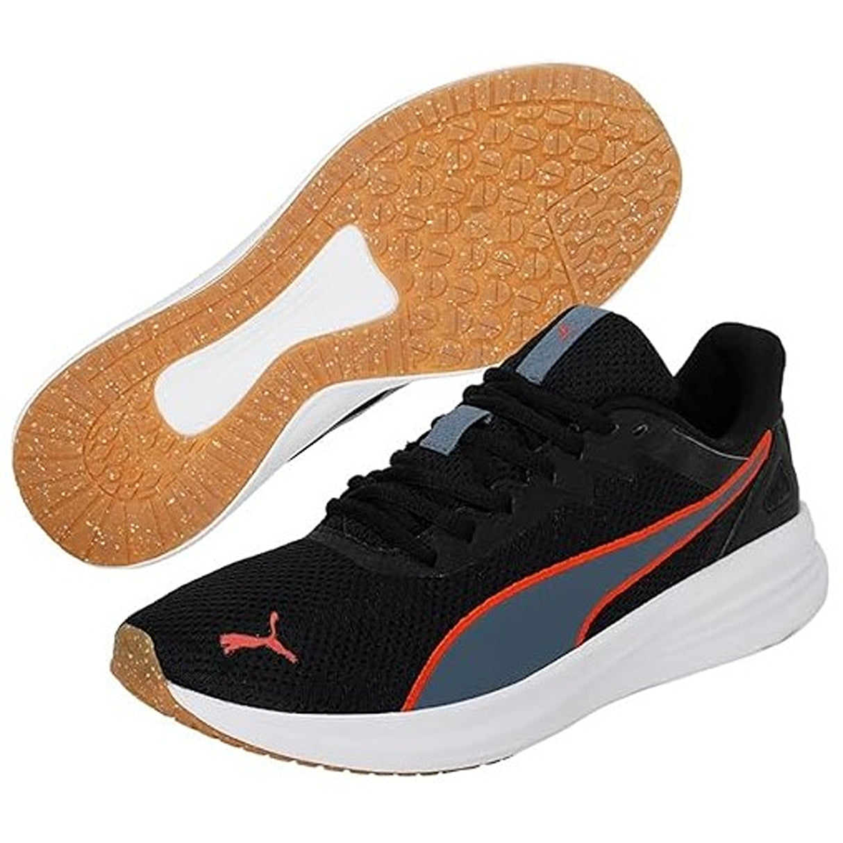 Puma Men's Transport Modern Better Black-Evening Sky-Firelight Walking Shoe (37731201)