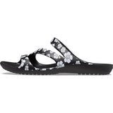 crocs Women's Kadee II Retro Resort W Blk/WHI Sandal (Black, W5)