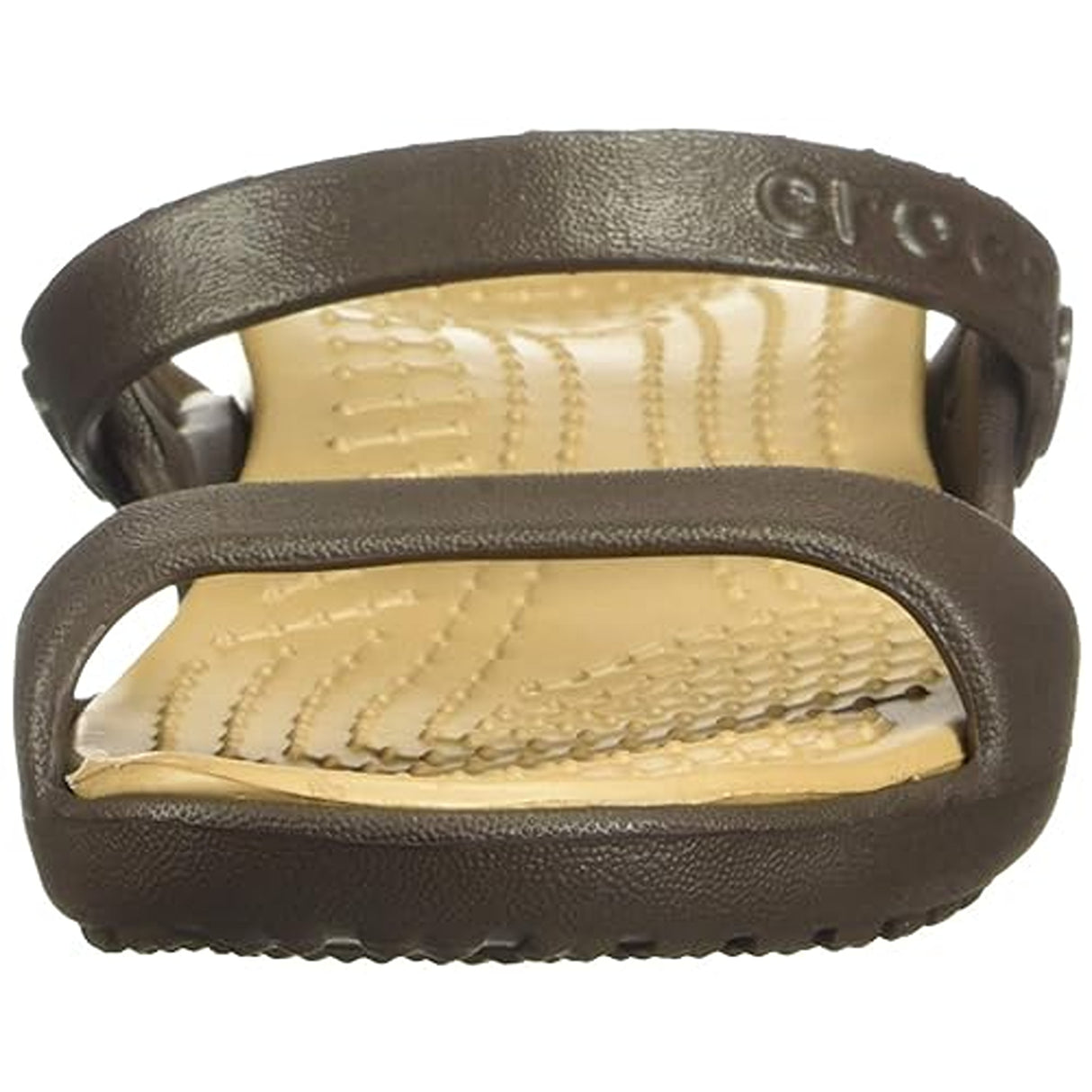 Crocs womens CLEO SANDAL ESPRESSO/GOLD Sandal