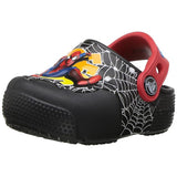 crocs FunLab Lights Spiderman Boys Clog in Black