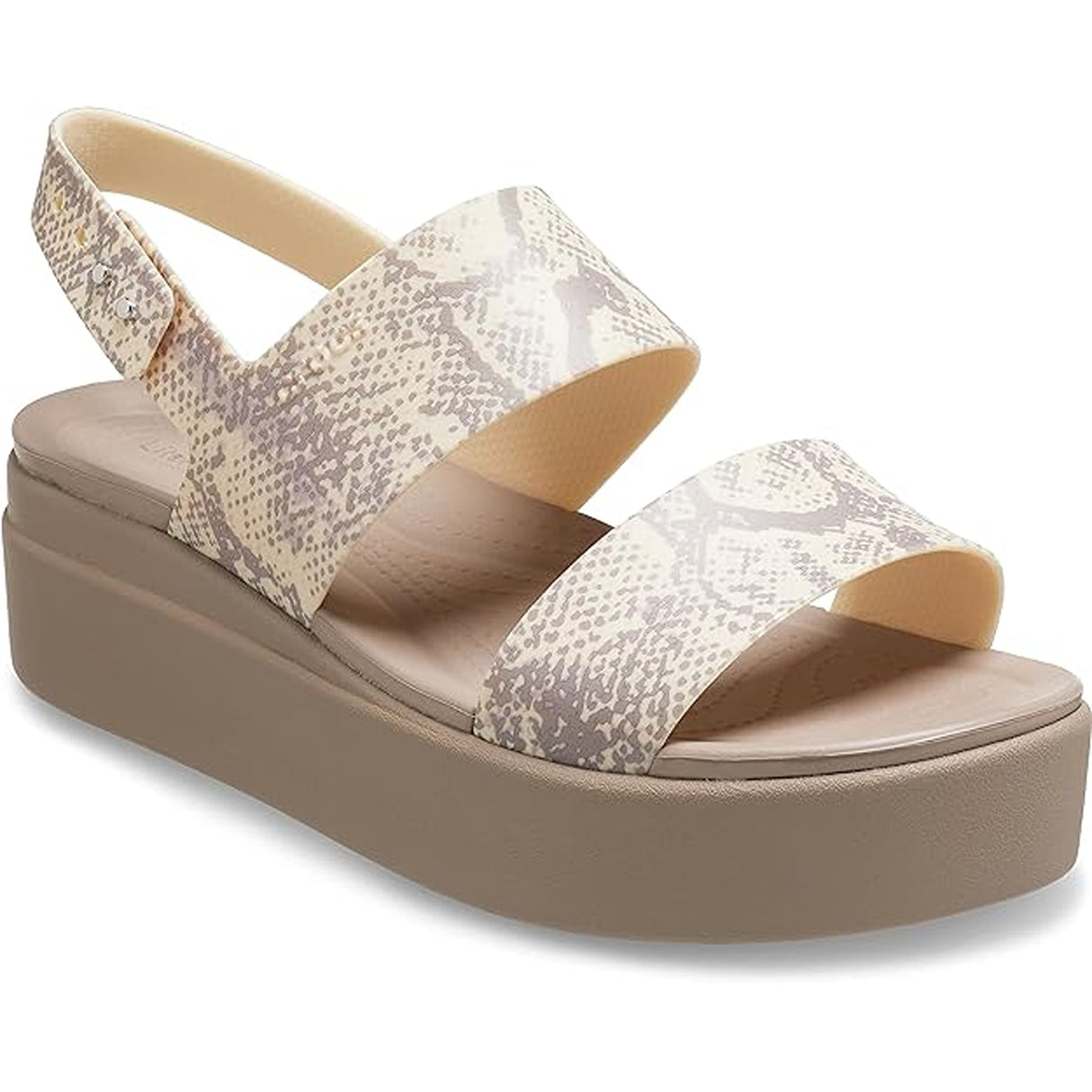 Crocs womens Brooklyn Low Wedge printed with backstrap