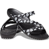 crocs Women's Kadee II Retro Resort W Blk/WHI Sandal (Black, W5)