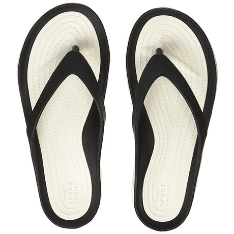 crocs Women's Swiftwater Black/White Flip-Flops