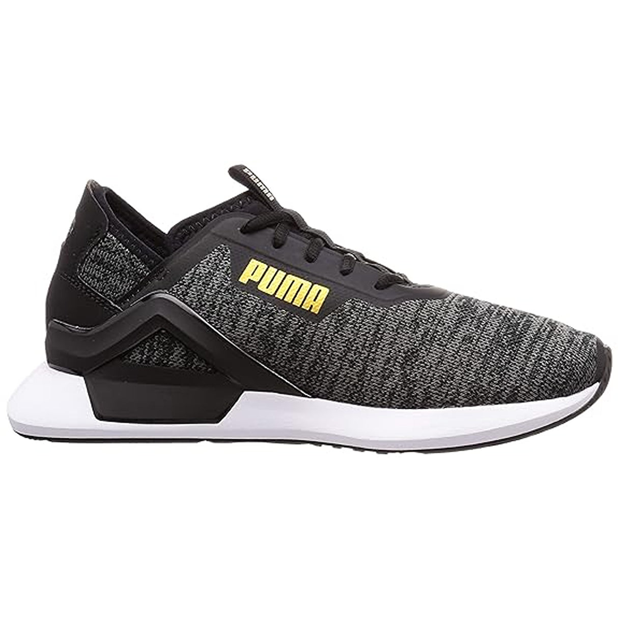 Puma Mens Rogue X Knit Black-Castlerock Running Shoes (19280302)