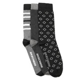 Skechers Cotton Mens S20018Id Calf Length Socks-Gybk Large, Assorted(S20018ID-GYBK_L)