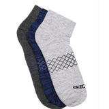 Skechers Cotton Mens Short Socks Black(S20038ID-BLGY_L)