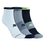 Skechers Polyester -Mens Ankle Length Socks & Hosiery(S20045ID-NVGY_L)