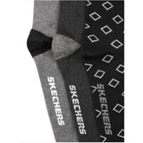 Skechers Cotton Mens S20018Id Calf Length Socks-Gybk Large, Assorted(S20018ID-GYBK_L)