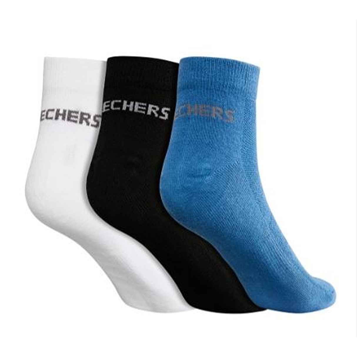 Skechers Cotton Mens Short Socks S20043Id-Wbkb L, Multicolour(S20043ID-WBKB_L)