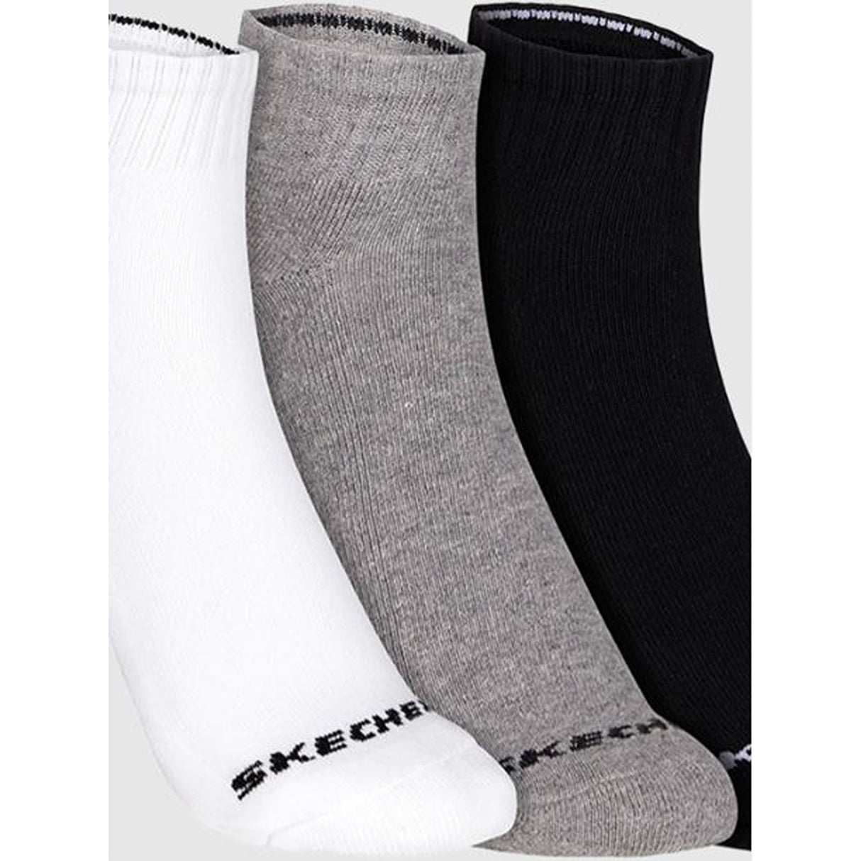 Skechers Cotton Mens S20034Id Calf Length Socks-Wbgy Large, Assorted(S20034ID-WBGY_L)