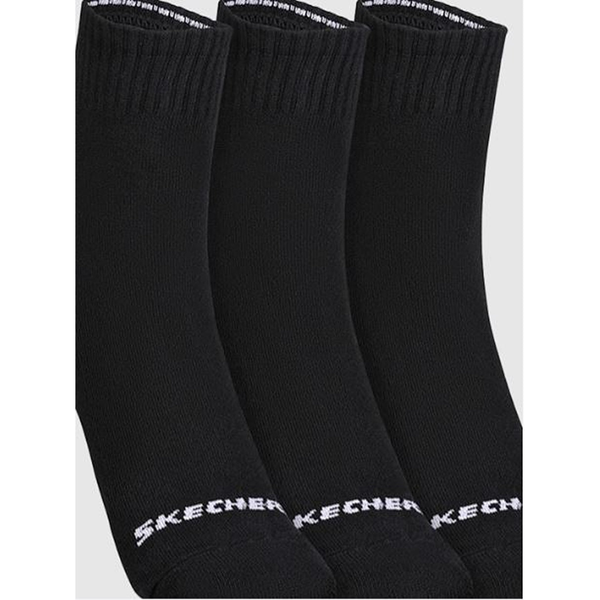 Skechers Cotton Mens Short Socks S20037Id-Blk L, Black(S20037ID-BLK_L)