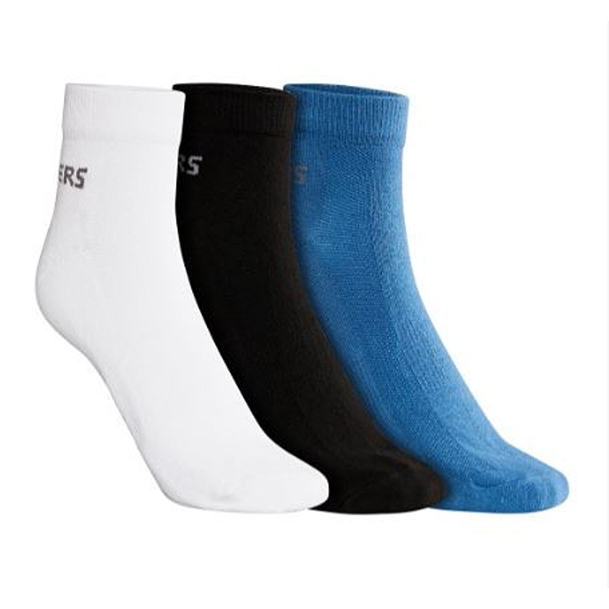 Skechers Cotton Mens Short Socks S20043Id-Wbkb L, Multicolour(S20043ID-WBKB_L)