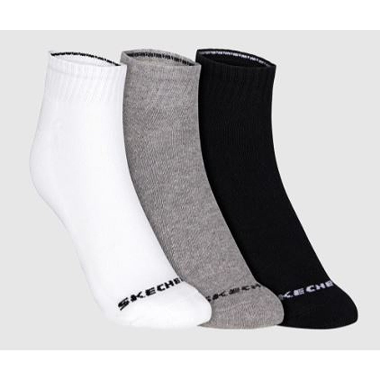 Skechers Cotton Mens S20034Id Calf Length Socks-Wbgy Large, Assorted(S20034ID-WBGY_L)