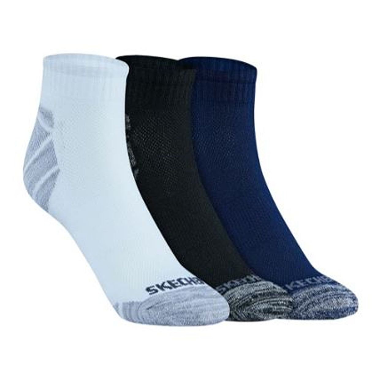 Skechers Polyester Mens Short Socks S20039Id-Wbkb L, Multicolour(S20039ID-WBKB_L)