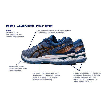 ASICS GEL-NIMBUS® 22 running shoe (1011A680.023)